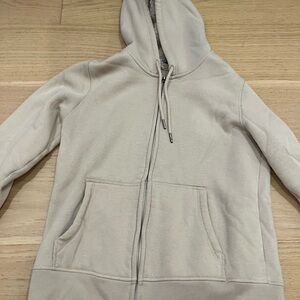 Women's Cream Hoodie Cardigan